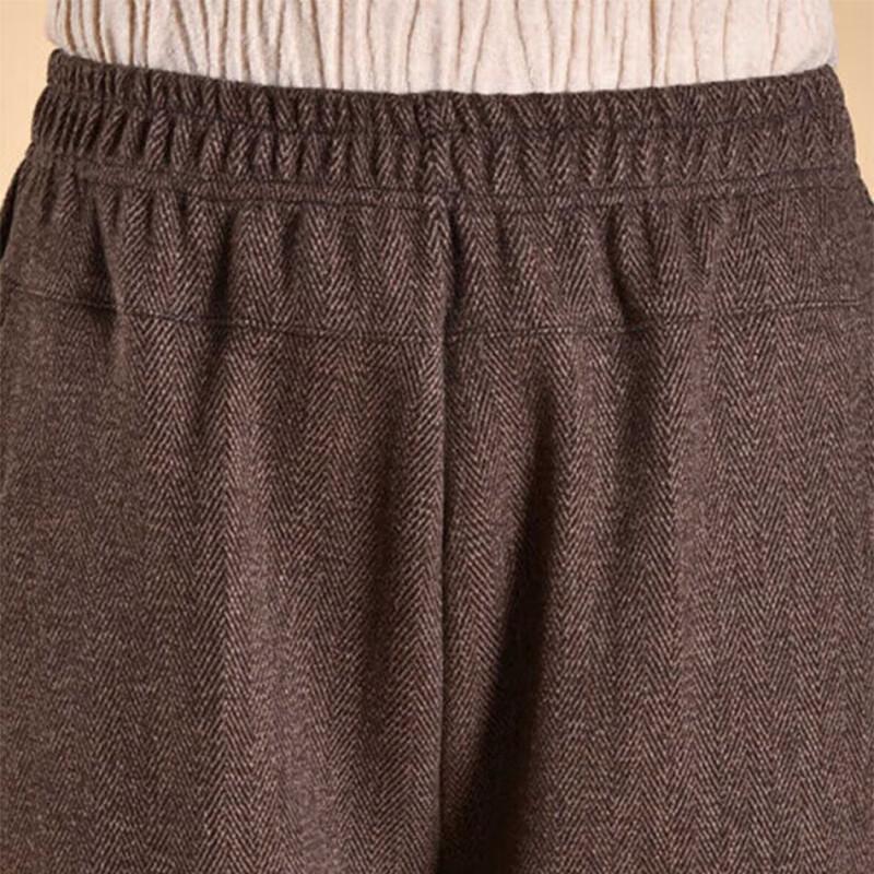 MoOu Mid-Aged Women's Autumn/Winter Straight Leg Pants