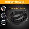 Rubber Seal Protector U Shape Bulb Weather Stripping Edge Waterproof 9.8Ft/10ft