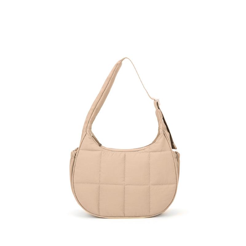 Nylon zipper women's shoulder hand-held underarm bag, high-end sense work commuter versatile bag