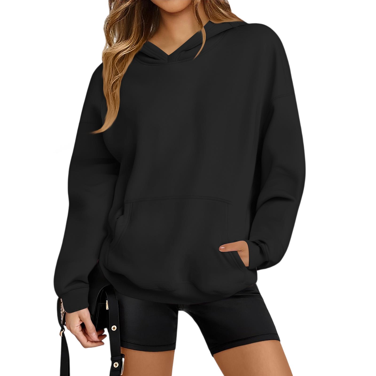 

Женский повседневный модный свободный спортивный пуловер с приспущенным плечом, толстовка с длинным рукавом L