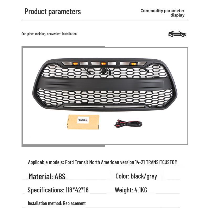Ford Transit/Custom Grille for EU 2015-2018 & NA 2014-2021 Models