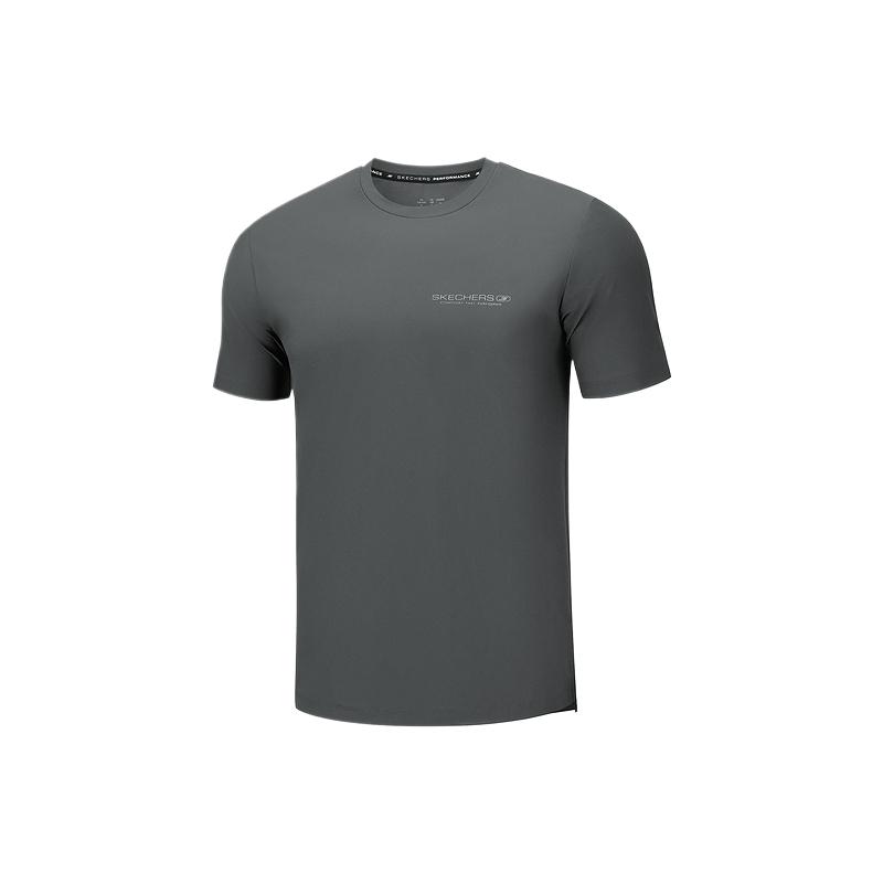 Skechers Breathable Moisture-Wicking Solid Color Crew Neck T-Shirt Men tops P226M258-013P M