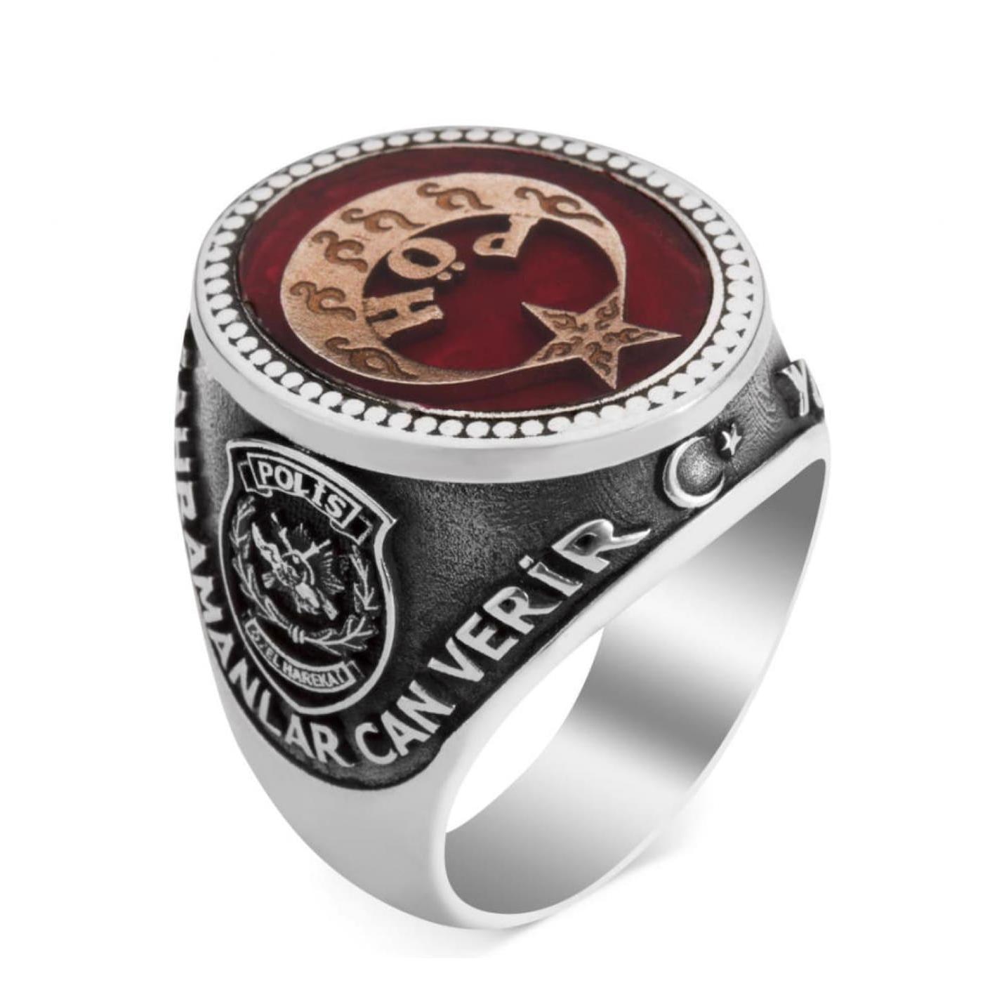 

Серебряное кольцо «Герои полиции специальных операций»