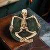 Creative Resin Skull Ashtray Ash Holder Storage Tray Desktop Decoration Ornament Festival Gift Halloween Spooky Skeleton Room Decor