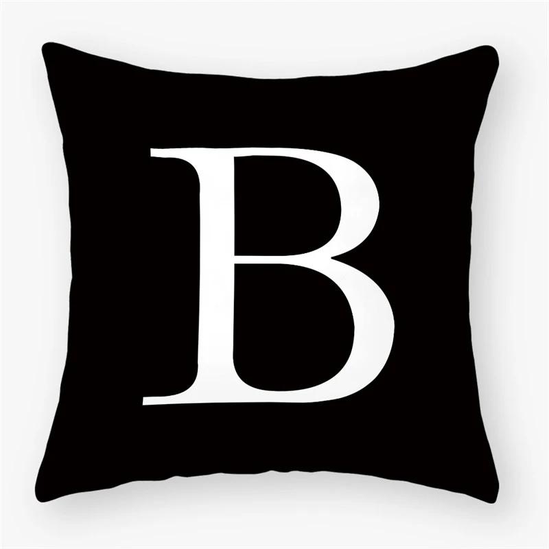 White Letter Cushion Cover X Polyester Pillowcase Sofa Cushions Decorative Throw Pillows Cover Home Decoration Pillowcover