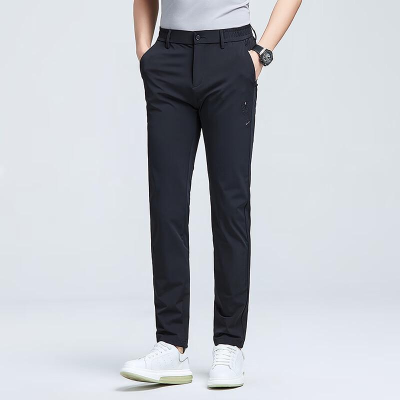 Firstview Men's Lightweight Ice Silk Slim-Fit Casual Pants