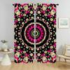 Partition Trippy Vibrant Mandalas Curtains for Living Room Curtain Shades Tulle for Bedroom Home Interior Curtains 2 Pieces