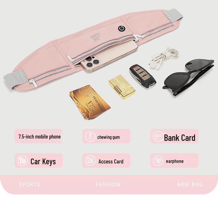 Unisex Waterproof Lightweight Running Waist Bag - Fashionable Outdoor Fitness Gear