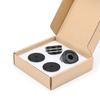 4PCS HiFi Carbon Fiber Speaker Shock Absorber Aluminum Alloy Speaker Spikes Stand Feet Pad for Speaker DAC Shock Absorbing
