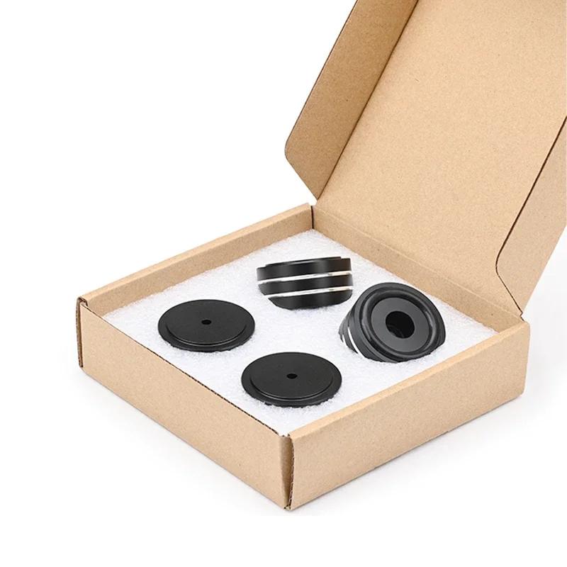4PCS HiFi Carbon Fiber Speaker Shock Absorber Aluminum Alloy Speaker Spikes Stand Feet Pad for Speaker DAC Shock Absorbing