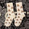 Calcetines de Hombre Caca Feliz Divertidos Lindo Dibujo Animado Tubo Corto Harajuku Calcetines de Algodón Encantador Moda Mujer Tirando Caca Calcetines Regalo de Boda