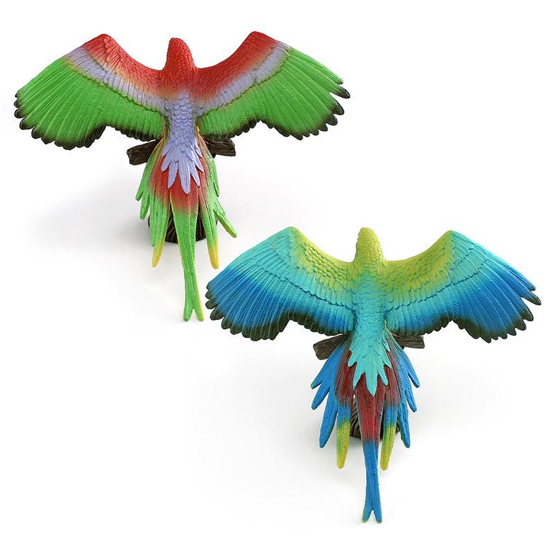Simulation Forest Bird Bird Parrot Animal Model Children'S Cognition 2 Macaw Ornament Toys