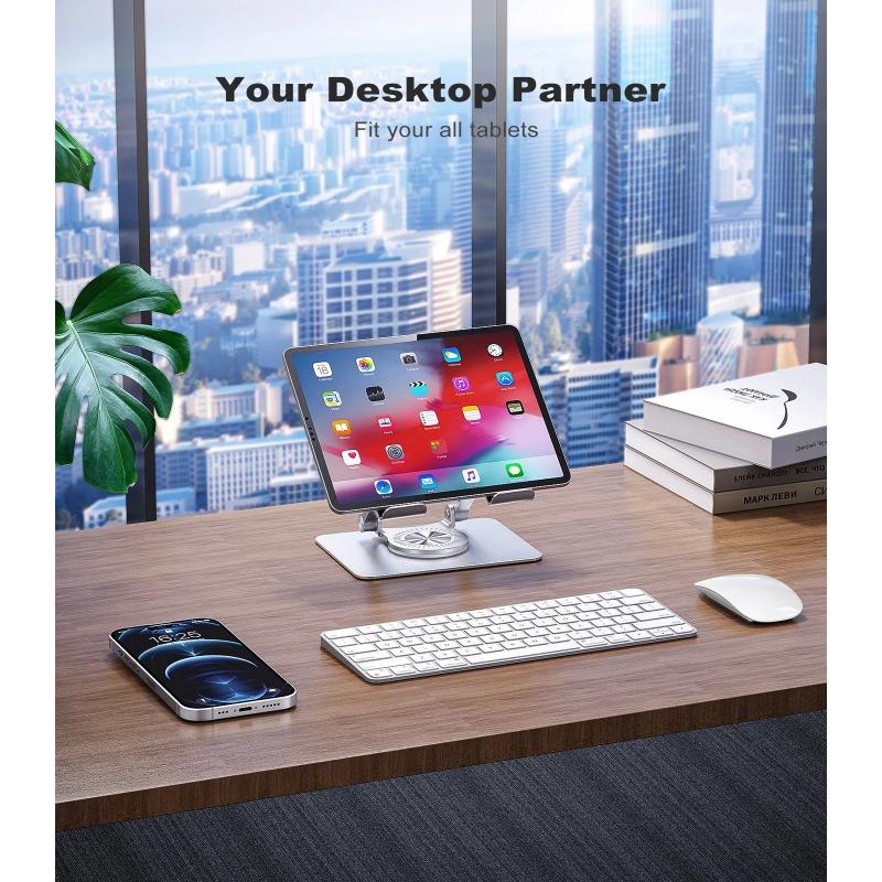 Desktop-Telefon-Tablet-Halter, 360 Grad drehbares Klappmodell, Multifunktionaler Faulenzer-Halter, Universeller Halter für elektronische Geräte