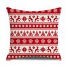 Red and Black Plaid Christmas Pillow Case Linen Print Home Lumbar Support Office Cushion