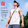 MINISO Men's Retro Sleeveless Cotton Fitness T-Shirt