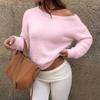 Autumn/Winter 2026 Loose European & American Style Wool Knit Pullover - Women's Long Sleeve Sweater