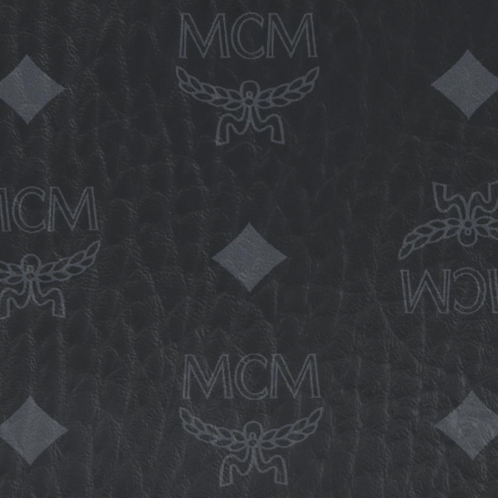 MCM Aren Klassischer Monogramm-Print Verstellbarer Schultergurt Beschichtetes Canvas Und Leder Mittlere Umhängetasche Unisex Umhängetasche Schwarz MMRDSTA01BK001