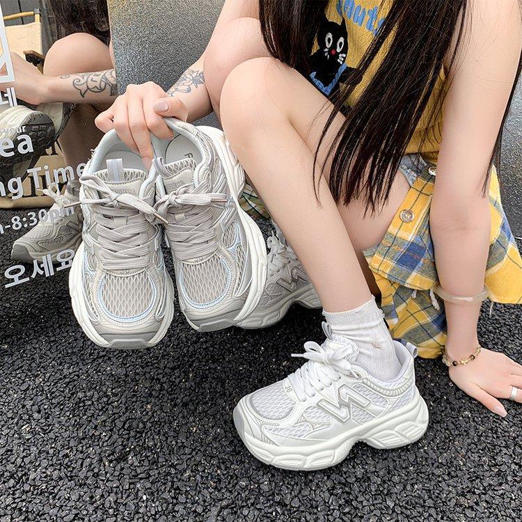 Retro high-end dad shoes men's trendy street shot platform couple casual sneakers women