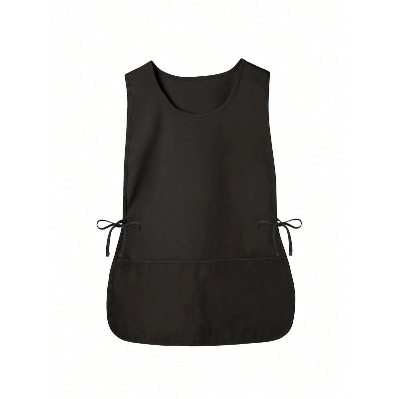 1pc Unisex Apron For Home Cleaning, Pinafore Style With 2 Pockets