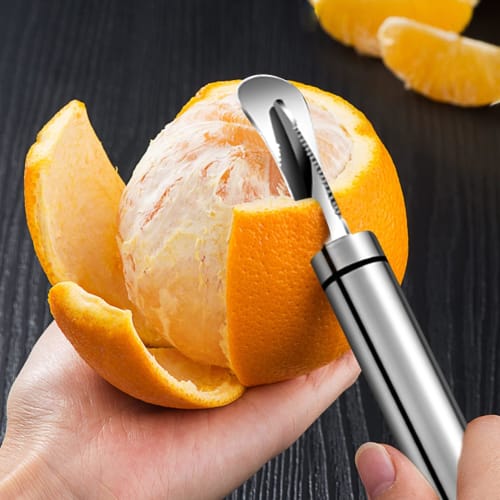 Stainless Steel Citrus Peeler, Grapefruit Peeler, Lemon Peeler, Orange Peeler, Quick Peeling, Easy and Safe, Hand Protection, Rust-proof, Lightweight,