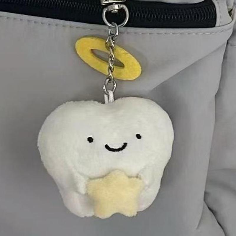 Niedliche Kreative Zahnflügel Plüschpuppe Spielzeug Kawaii Plüsch Cartoon Puppe Schlüsselanhänger Rucksack Anhänger Taschen Dekoration Zubehör Geschenke