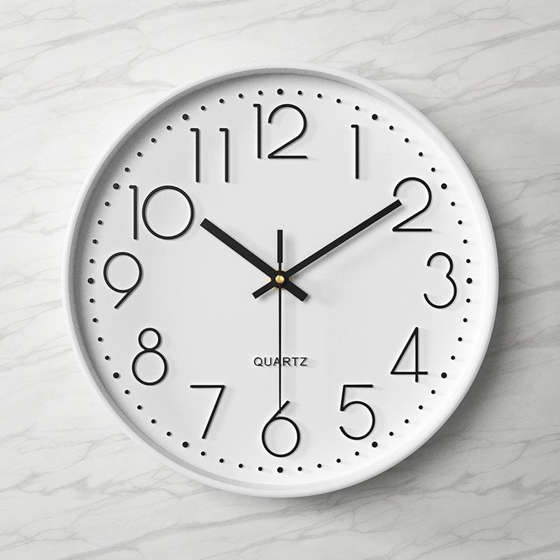 Clocks Living Room Silent Wall Clock Simple Fashion Clock Wall Hanging Home Three-dimensional Digital 40CM