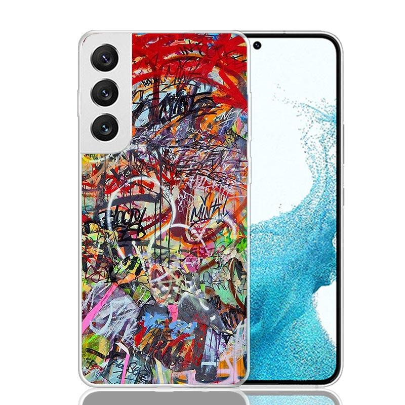 Graffiti Fashion Cool Phone Case For Samsung Galaxy S26 Ultra S23 S24 S25 Edge S20 FE S21 S22 Plus Soft Print Shell Cover Fundas