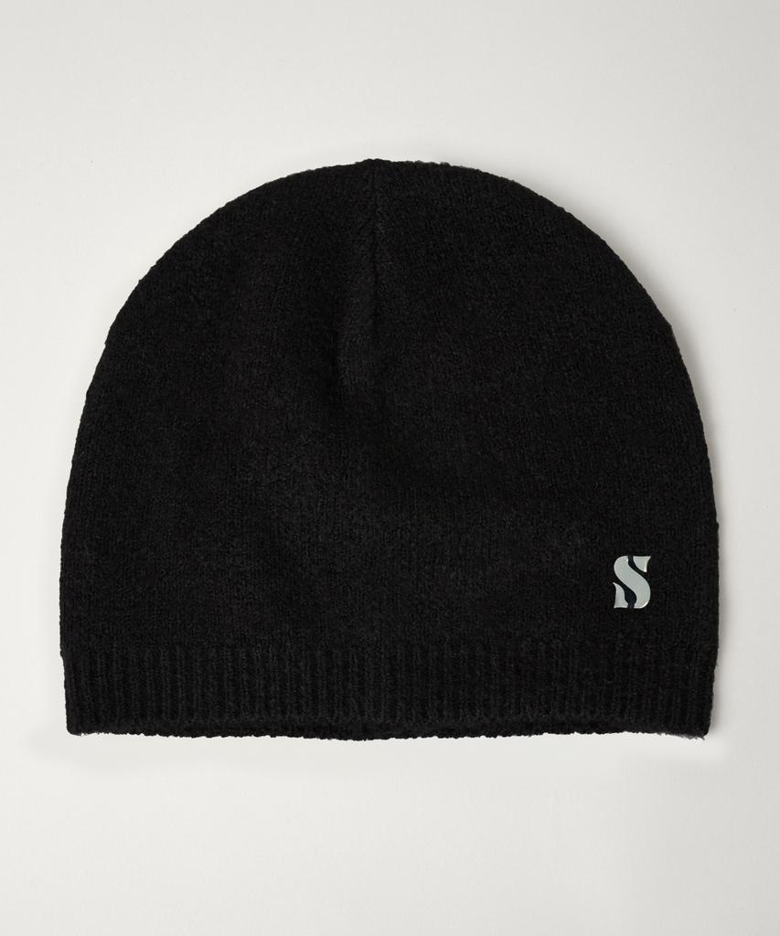 Seteo S Logo Brushed Beanie Black