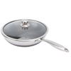 Frying Pan 316 Stainless Steel Compound Pot Bottom Anti Stick Double Sided Honeycomb Universal
