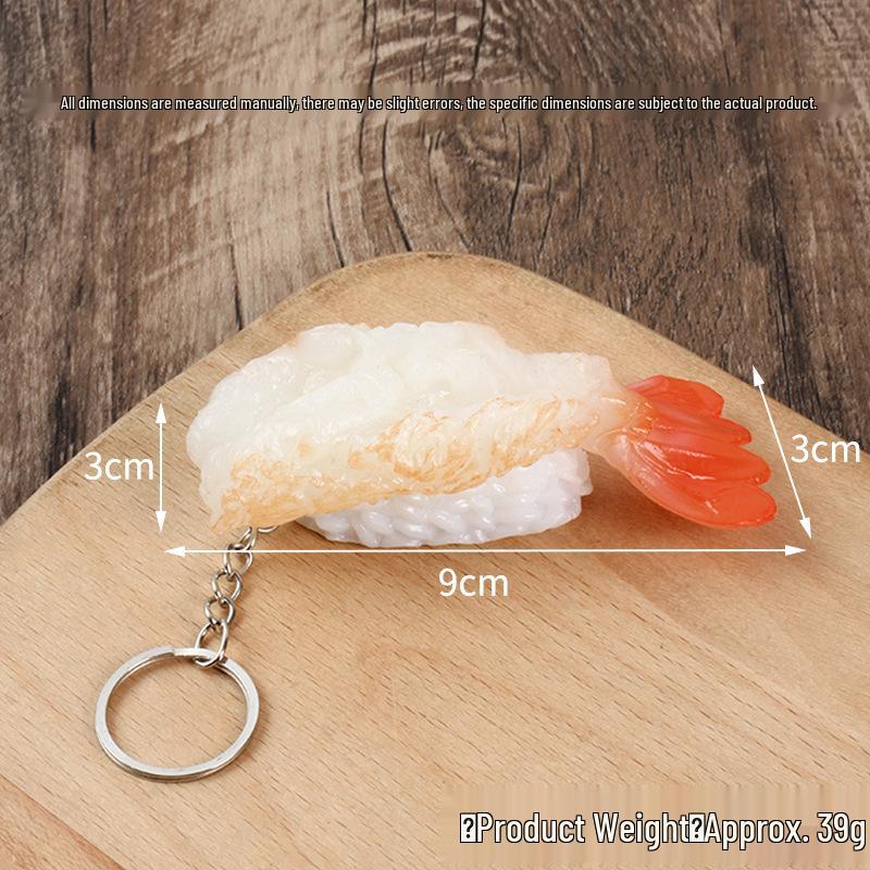 Sushi Pendant Keychain: Japanese Cuisine Display Prop