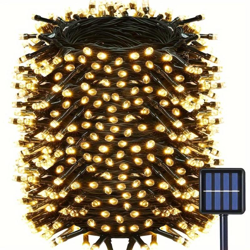 1 Pcs 12m 100 Lights LED Solar Lights Outdoor Fairy Garland String Lights Garden Tassel Lights Christmas Patio Party Decoration