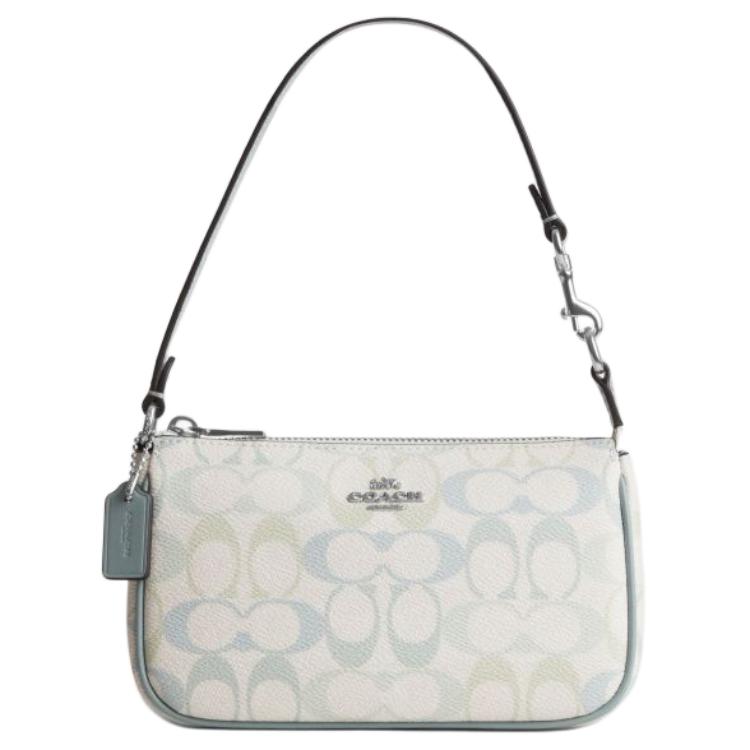 

Coach Nolita 19 Logo Print Coated Canvas Shoulder Bag Small Women shoulder bag White CDW29-SVYUA Basic Set (Bag+Dust Bag)