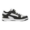 Puma Rebound Layup Lo Velcro Durable Anti-Kick Low-Top Skate Shoes Kids Sneakers Black White 370492-16