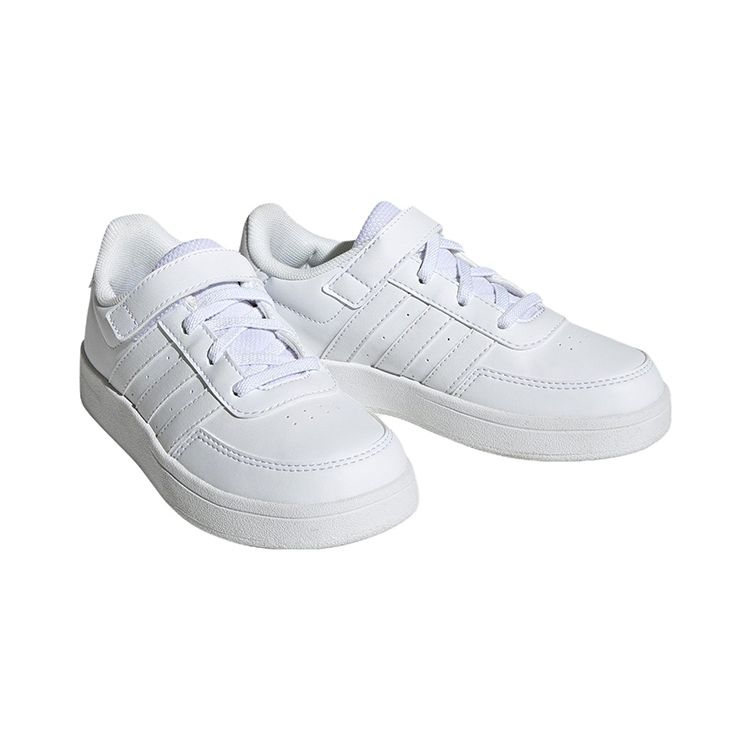 Adidas Neo Breaknet Synthetic Leather Low-Top Skate Shoes Kids Sneakers White HP8969