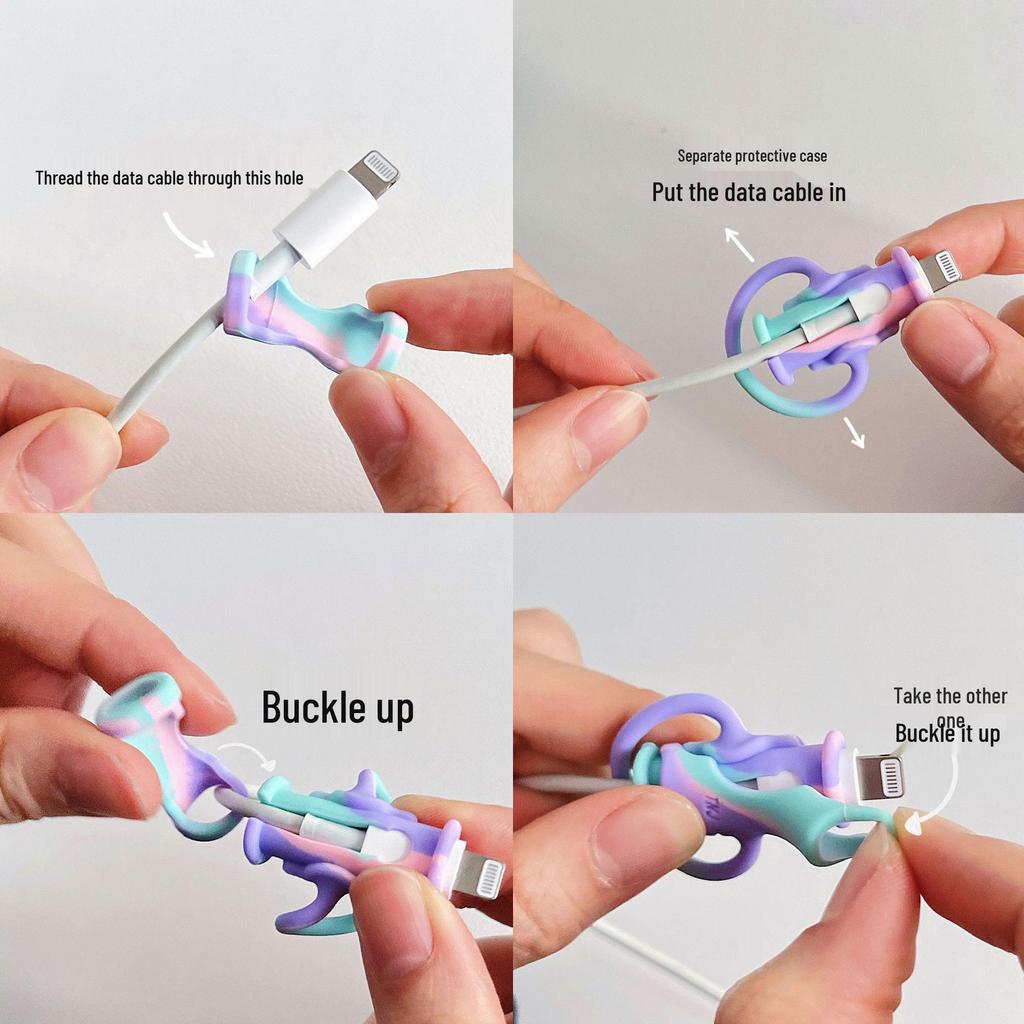 Cartoon Silicone Cable Protector: Anti-breakage Sleeve for Charging Cables