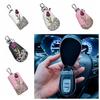 Fleur Fleur Sac Porte-Clés à Télécommande Cristal Cristal Porte-Clés Housse de Clé Intérieur de Voiture