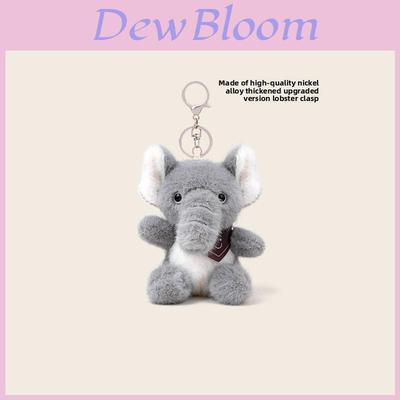 Plush Elephant Keychain With Scarf Soft Toy Keyring For Kids Gift
