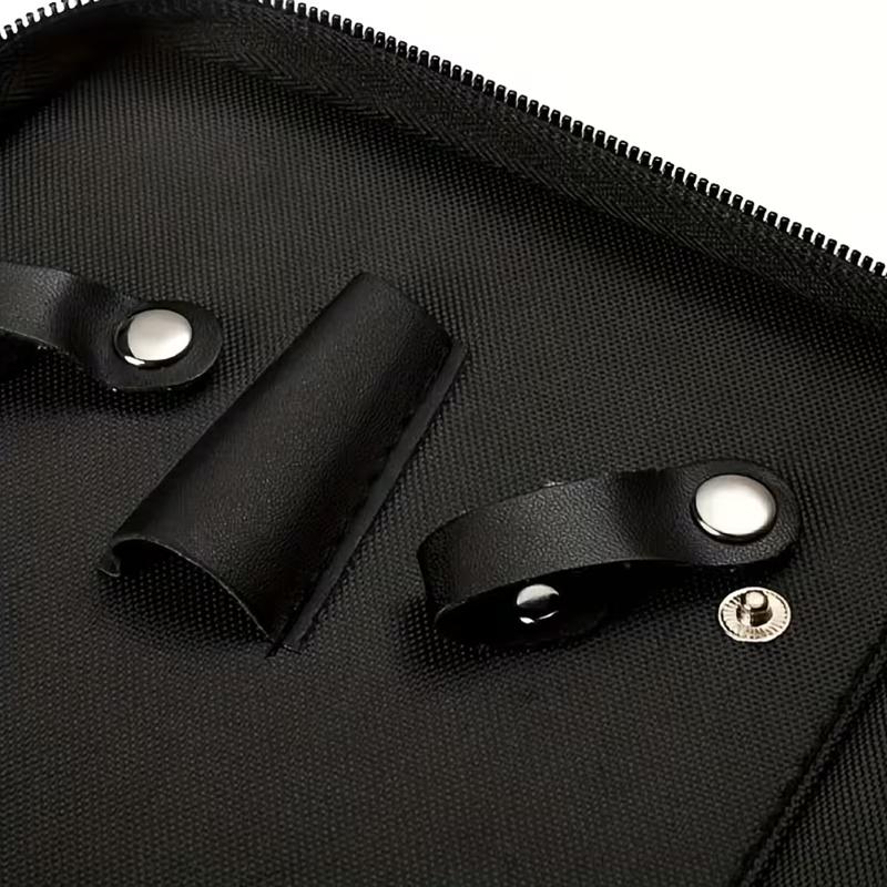 BEPAN Large Capacity Hairdressing Scissor Storage Case Barber Scissor Haircut Tool Organizer with Multi Compartments Zippered Pocket
