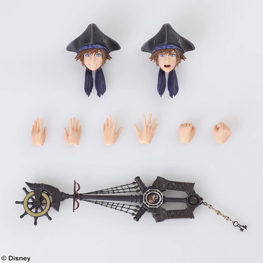 KINGDOM HEARTS III BRING ARTS Sora Fluch der Karibik, bewegliche PVC-Figur, bemalt, Version.