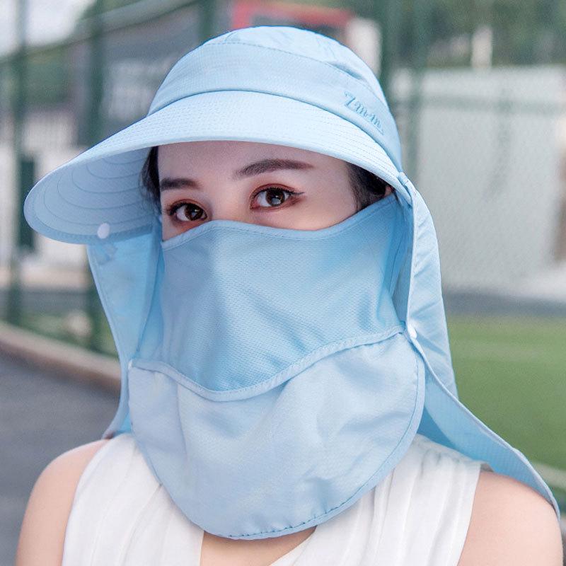 Sluneční klobouk ve stylu Korean s širokým okrajem pro elektrickou koloběžku, s odnímatelným slunečním štítem, ochrana proti UV záření