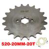 520# Chain 20mm 10T 11T 12 13 14 15 16 17 18 19 20 21 22 23T Teeth For 50cc to 125cc Off-road Bicycle ATV Front Engine Sprocket