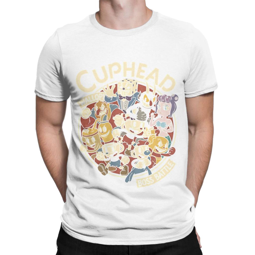 Cuphead Gaming Grafik T-Shirt Lustig 100% Baumwolle T-Shirt Cuphead Oberteile T-Shirts Für Unisex