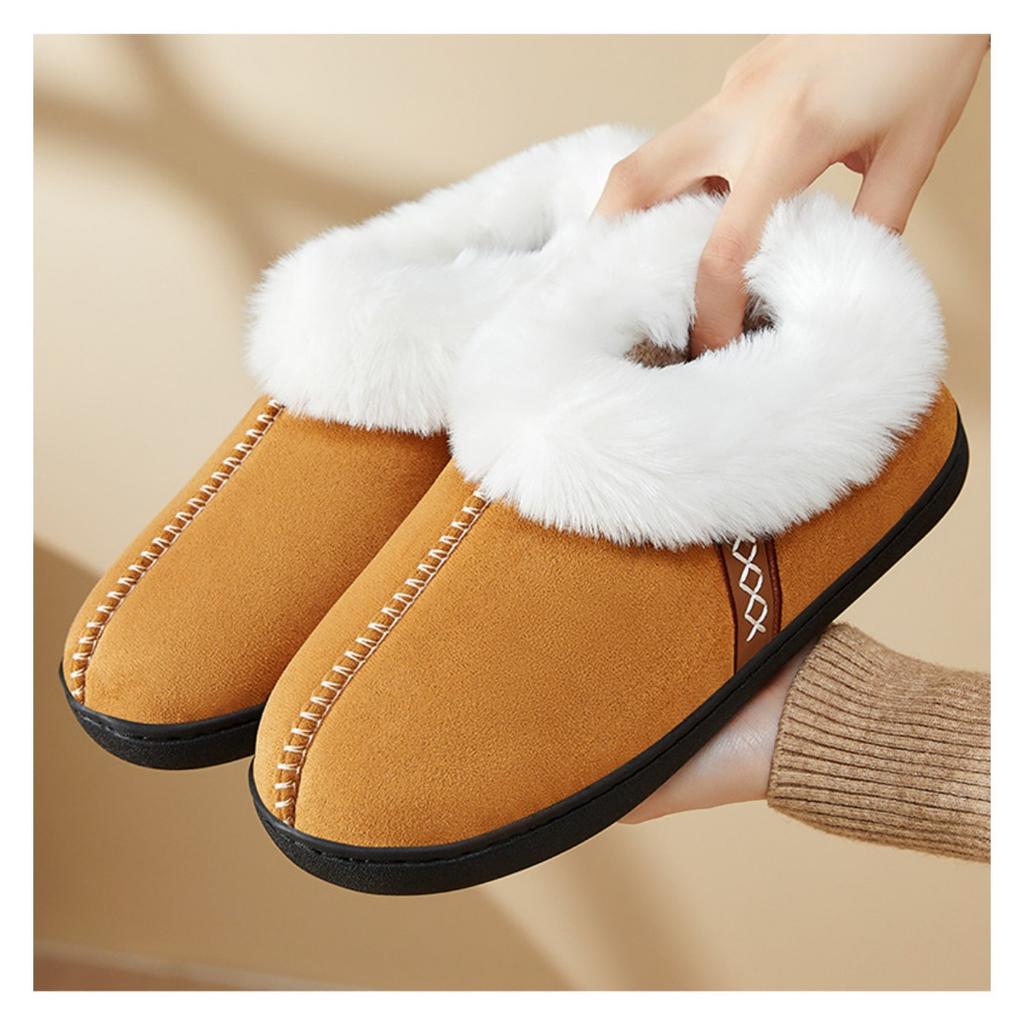Damenschuhe sind warm und bequem im Winter, mit dickem Samt gefüttert für zu Hause und für zwanglose Ausflüge, Schneestiefel und Baumwollschuhe