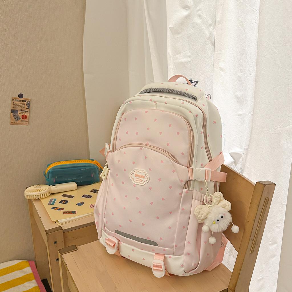 Schoolbag Korean niche design sense backpack new high value junior high school student schoolbag female sweet commuting versatile backpack
