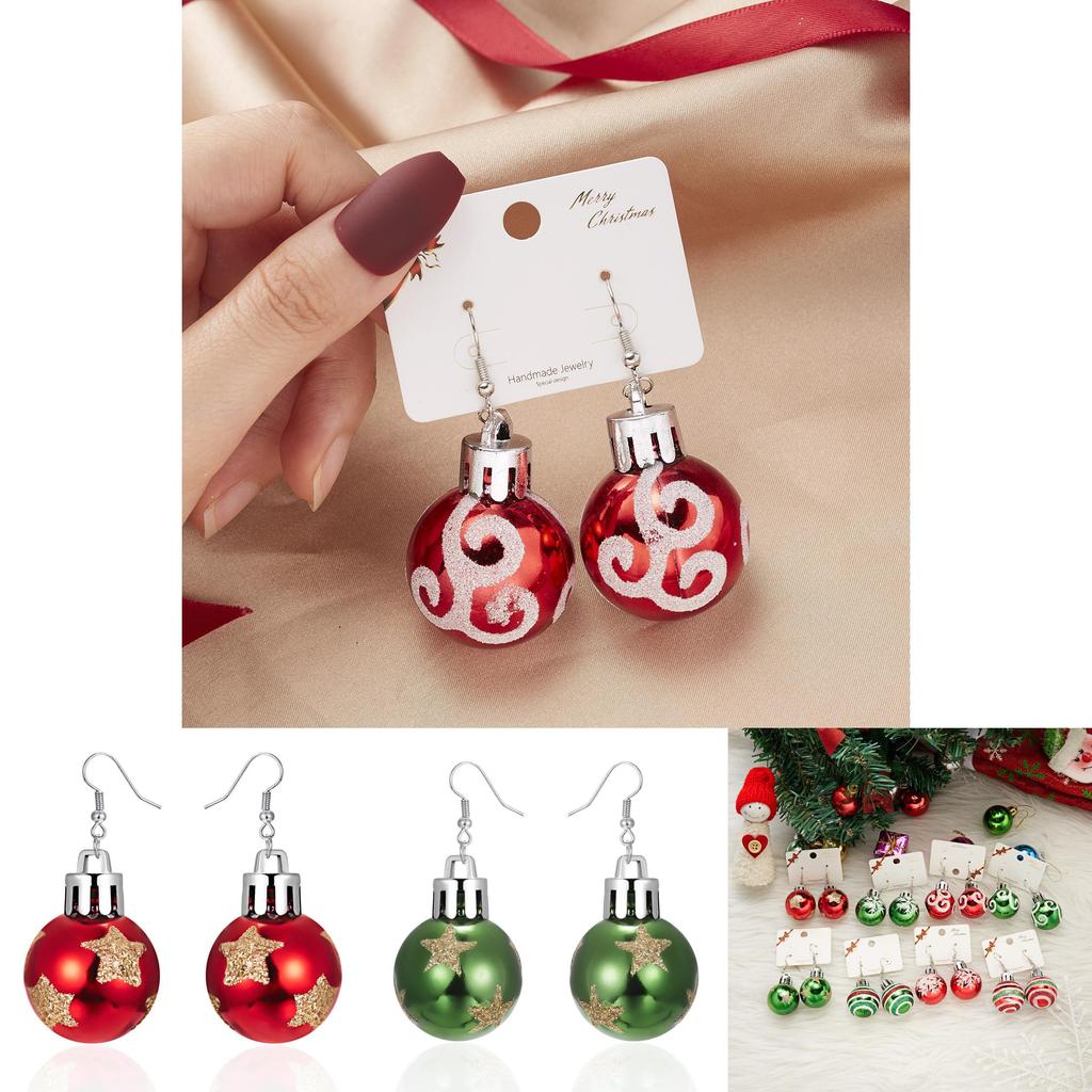 Weihnachts-Schneeflocken-Stern-Resin-Ohrringe mit galvanisierten Oberflächen für Damen