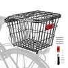 Back Cycle Basket Metal Large Rear Cycle Rack Frame Cycle Rear Shelf Schoolbag Cycle Storage Basket for Bag Backpack Cargo Hard