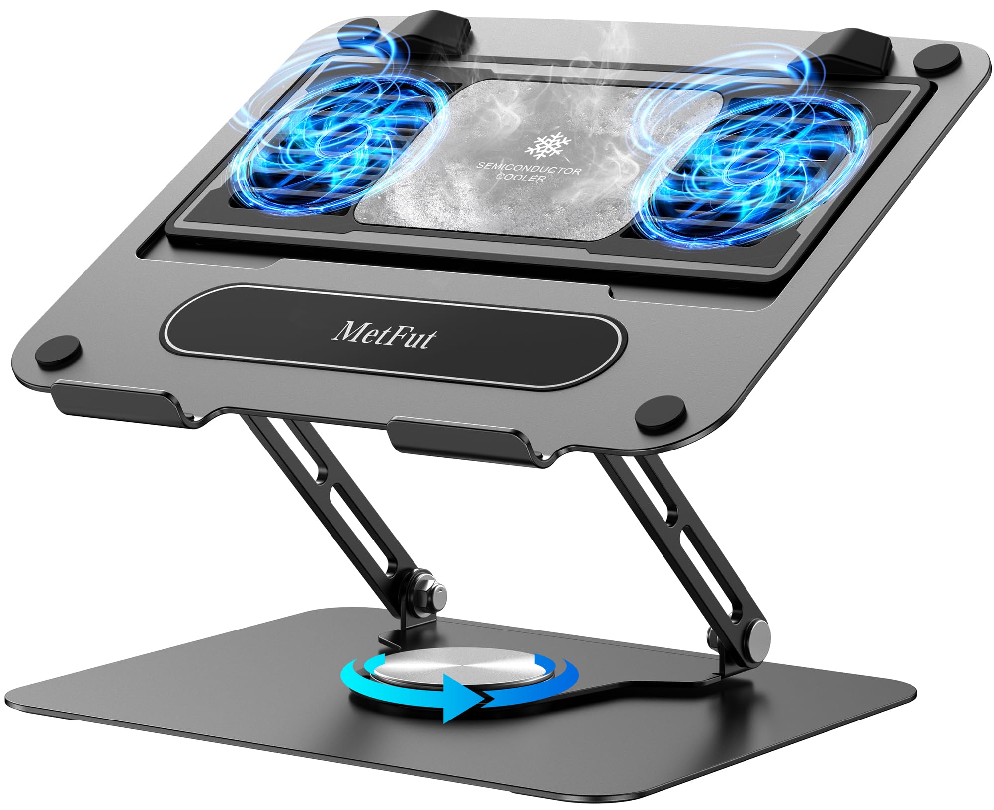 

MetFut Laptop Cooling Pad [2026 New Release] Removable Thermoelectric Cooler, Peltier Element Cooling Pad, Adjustable & 360 Degree Rotating Stand, Stu
