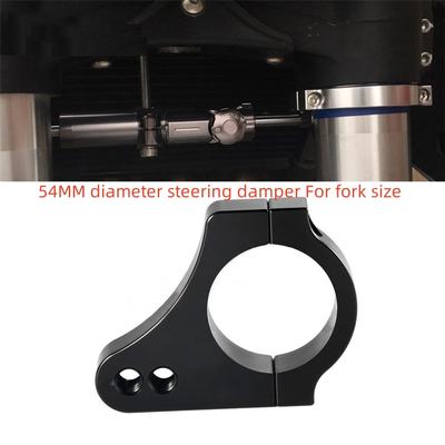 54mm Motorcycle Steering Damper Fork Frame Mounting Clamp Bracket Aluminum Alloy