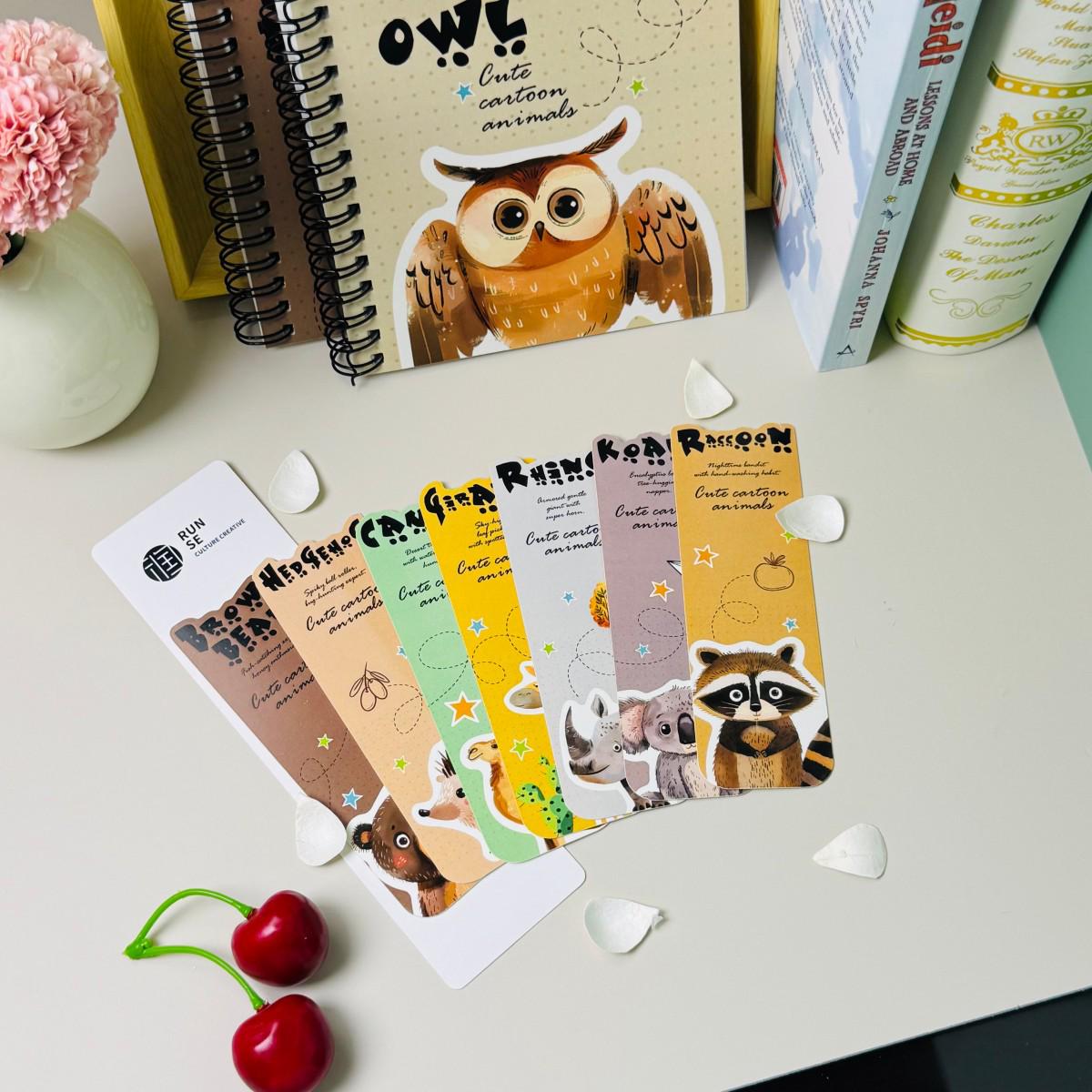 

18 Cute Animal Cartoon Bookmarks for Creative Journaling Paper