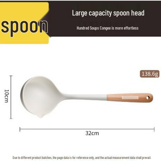 Einführungsangebot: Lebensmittelechtes Silikon Großer Reislöffel & Antihaft-Spatel